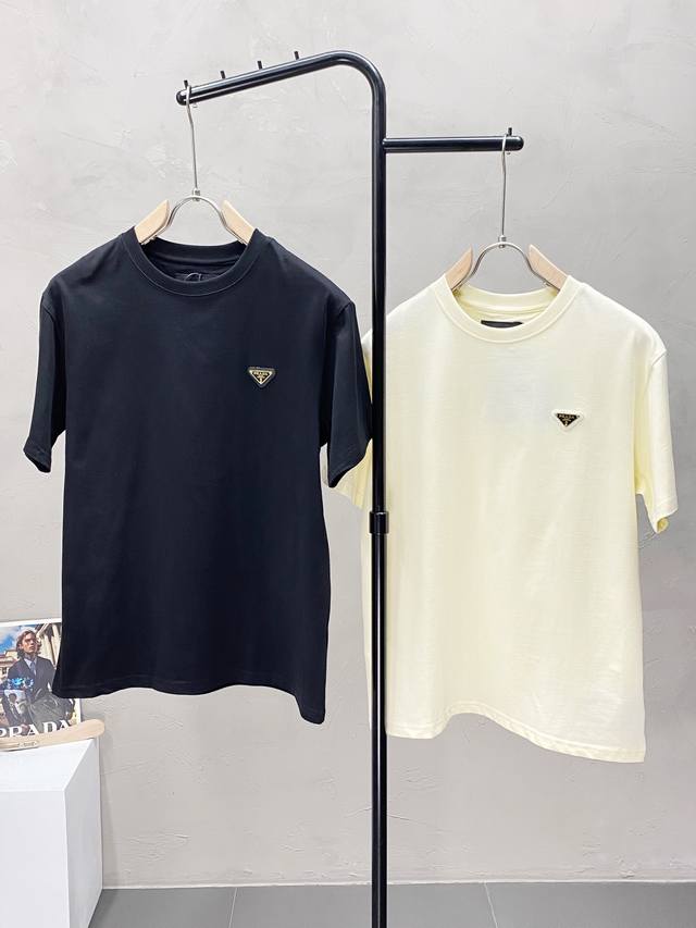 Prada exclusive supply of new original single men's casual short-sleeved high-en
