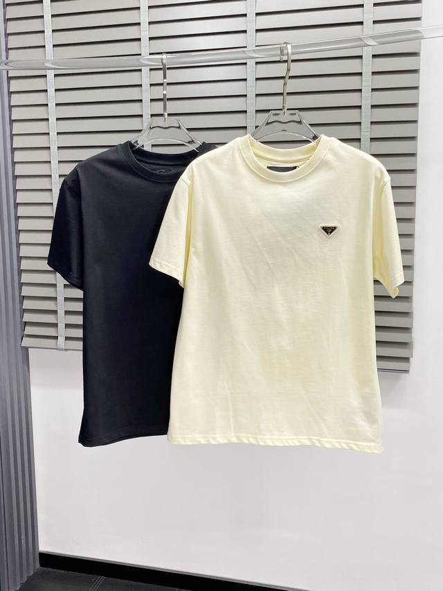 Prada exclusive supply of new original single men's casual short-sleeved high-en