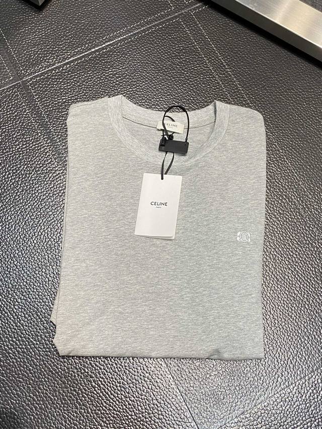 Celine exclusive new original men's casual short-sleeved high-end version fashio