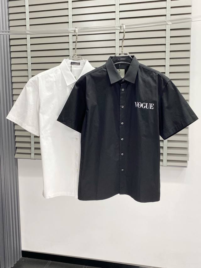 Balenciga exclusive new original men's casual short-sleeved shirt, high-end vers