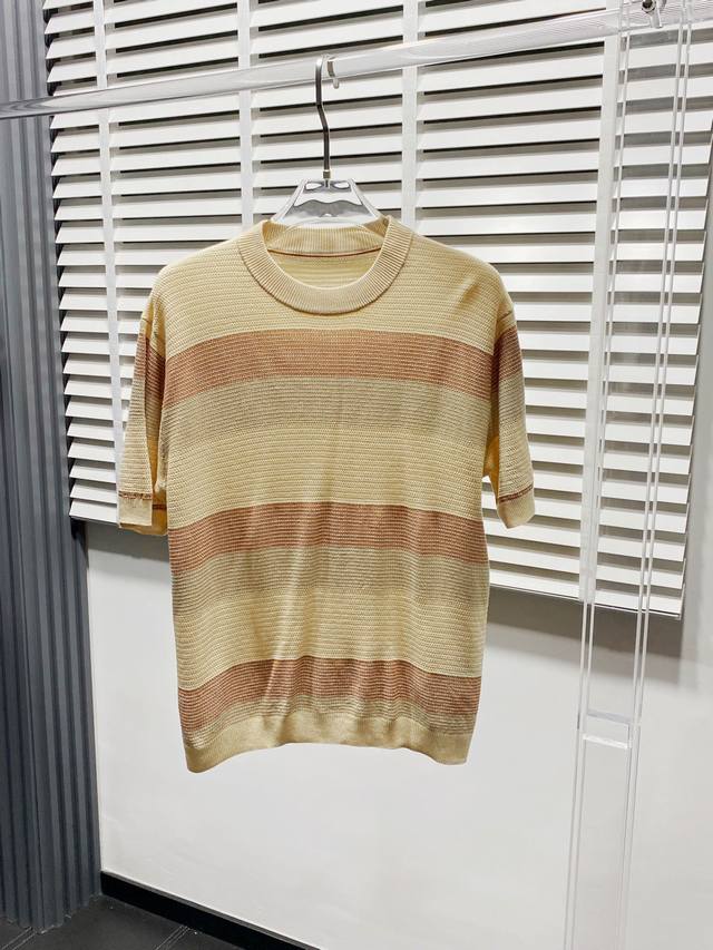 Lp-Loro Piana Exclusive New Original Men's Casual Knitted Short Sleeve High-end