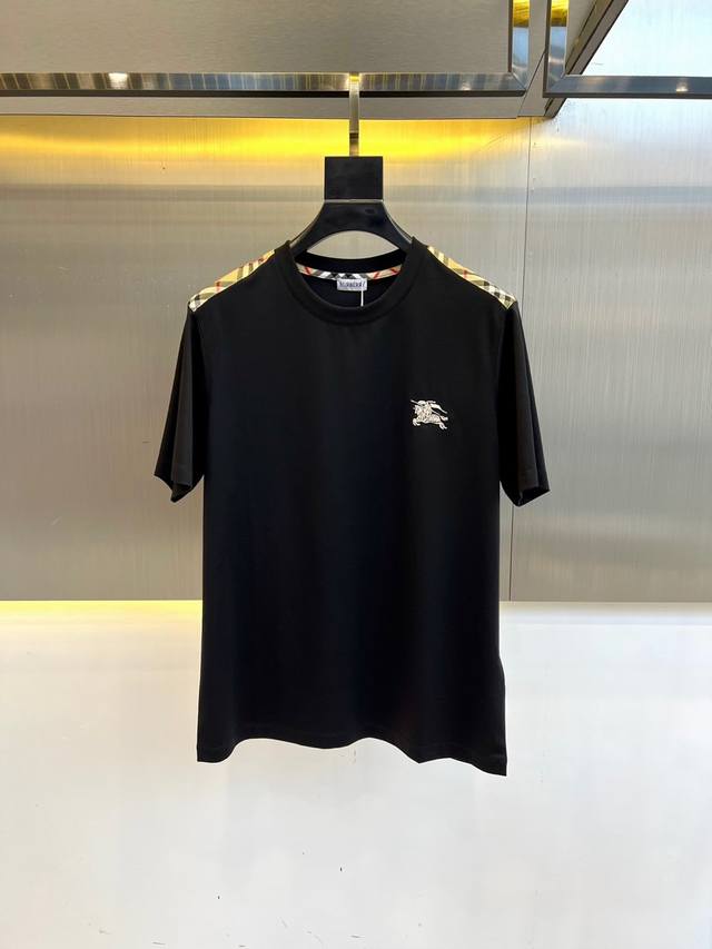 Burberry, Sea Island Cotton Short-Sleeved Crewneck T-shirt. This classic logo fe