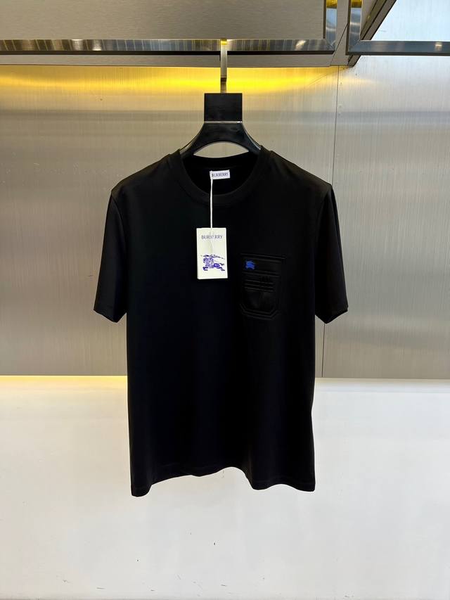 Burberry, Sea Island Cotton Short Sleeve Round Neck T-shirt. Classic logo, soft