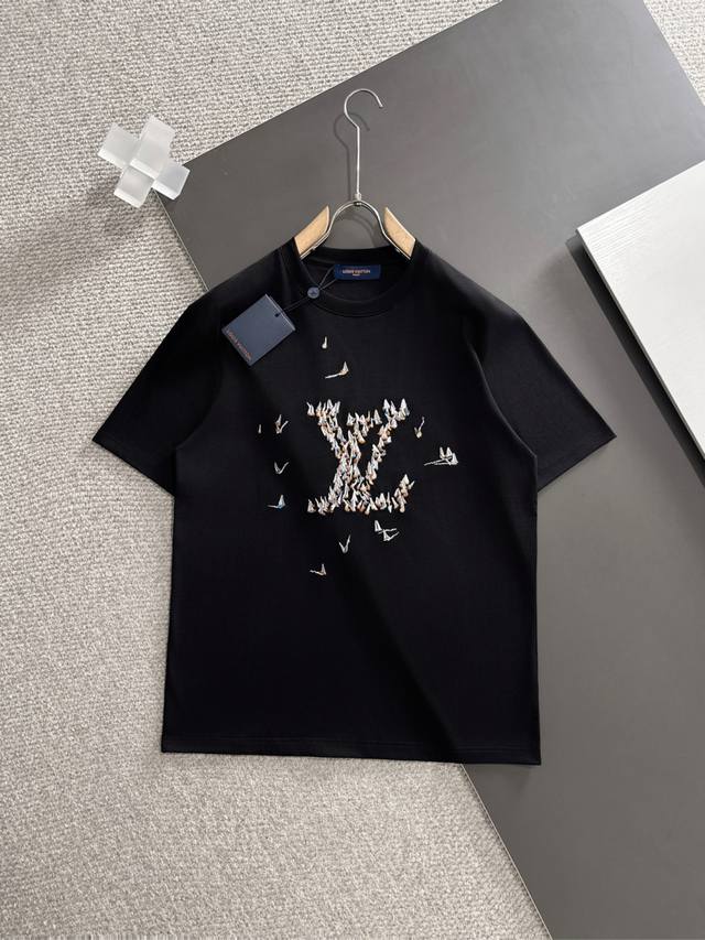 Lv 2025 Spring/Summer new release, the latest short-sleeved crew neck T-shirt, h