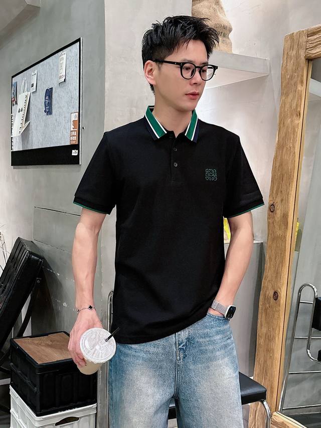 Loewe 25S new Polo short-sleeve. Original order recommended! This polo shirt is