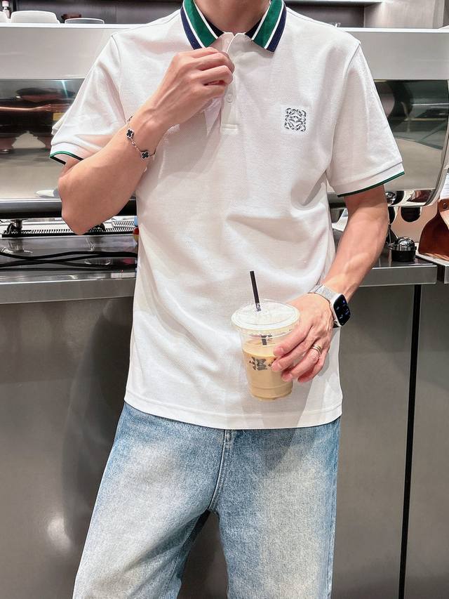 Loewe's new 25S Polo short-sleeve top. Original order recommended! This polo shi