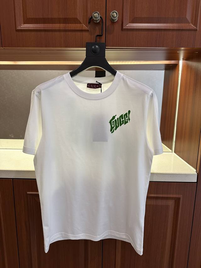 Gg new arrival, round-neck short-sleeved T-shirt. Made from custom-made Xinjiang