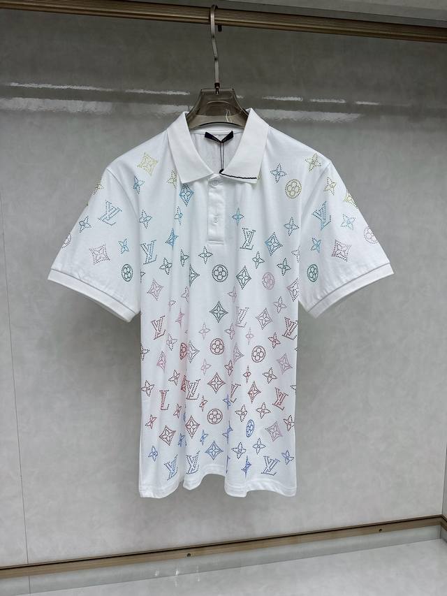 Donkey brand 25Ss new cotton hot diamond short-sleeved T-shirt Polo shirt! Size: