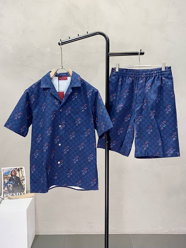 short-sleeved shirt and shorts. Exclusively available from Gucci for the new spr