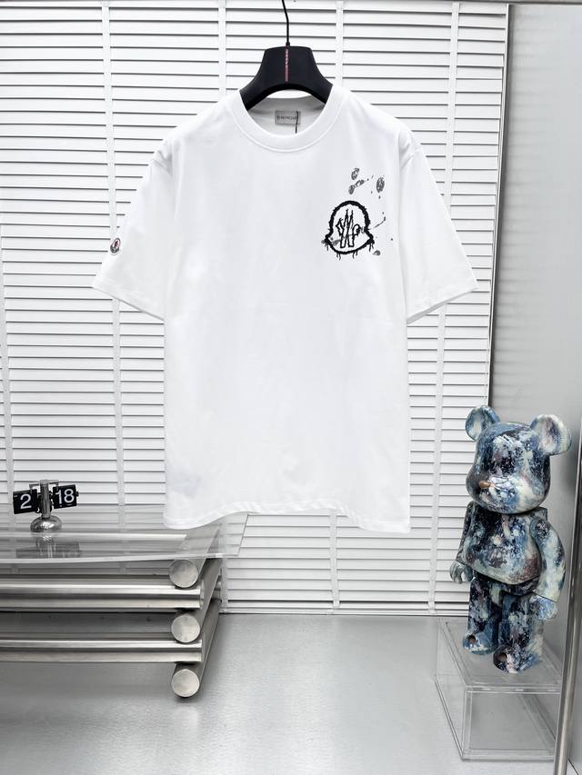 Moncle*25Ss new spring/summer short-sleeved crew neck T-shirt. High-end custom d