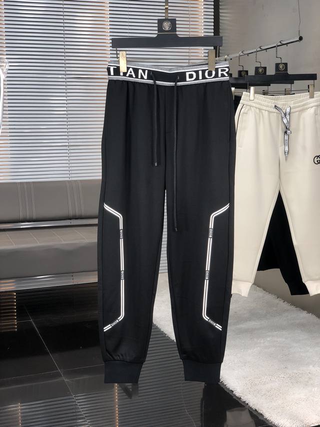 Dior. 2025 Spring new logo sports casual pants, custom-made with original exclus