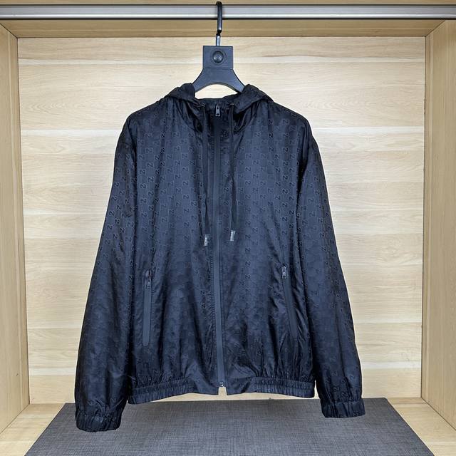 Gucc* 2025 Spring/Summer new style double G jacquard patchwork jacket. The overa