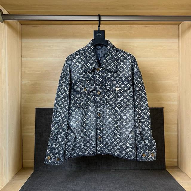 Lois Vitn's new autumn/winter denim jacket with rhinestones and monograms. Featu