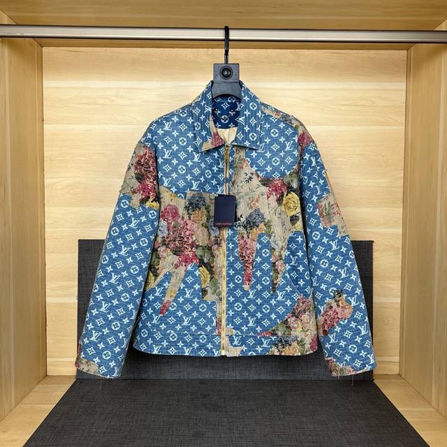 Lois Vitn new Louis embroidered ripped floral cotton coat. Washed and vintage-in