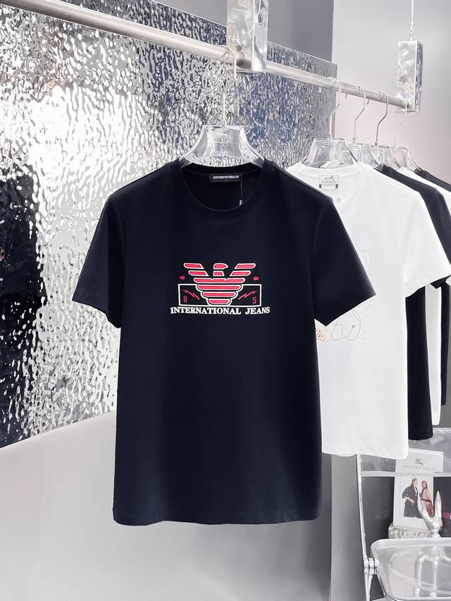 Arman* 2025Ss new short-sleeved round neck T-shirt, custom mercerized cotton fab