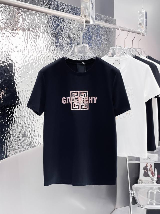 Givench* Givench* 2025Ss new short-sleeved T-shirt, custom-made from imported or