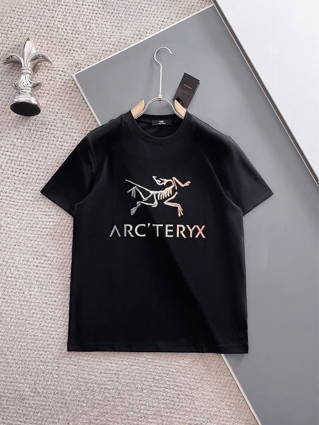 Arc'Tery*2025Ss new short-sleeved round neck T-shirt, customized mercerized cott