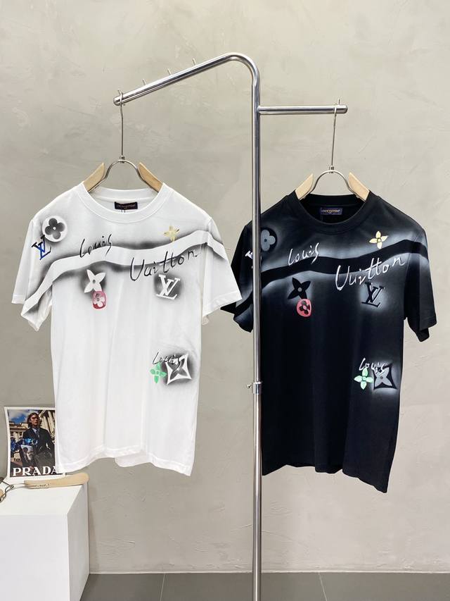 Louis Vuitton exclusive new original men's casual short-sleeved high-end custom