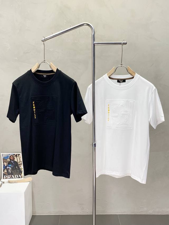 Fendi exclusive new original men's casual short-sleeved high-end custom high ver