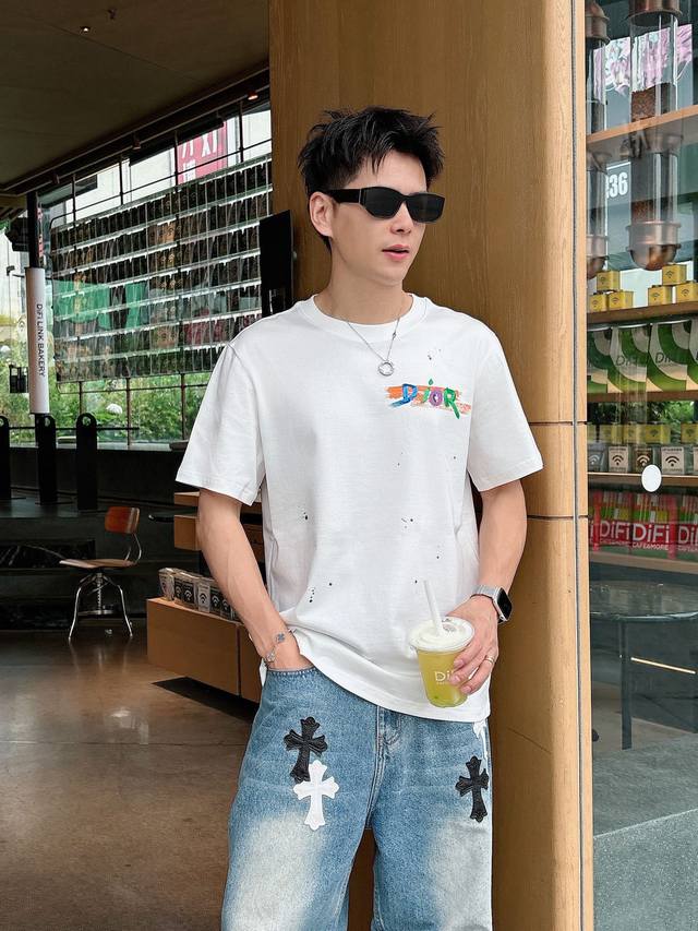 Dior exclusive supply of new original men's casual short-sleeved high-end custom
