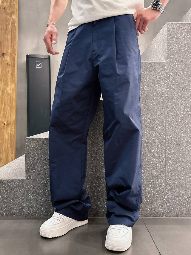 Pard 2025 Spring/Summer New Letter Logo Printed Casual Pants Color: Black Blue S