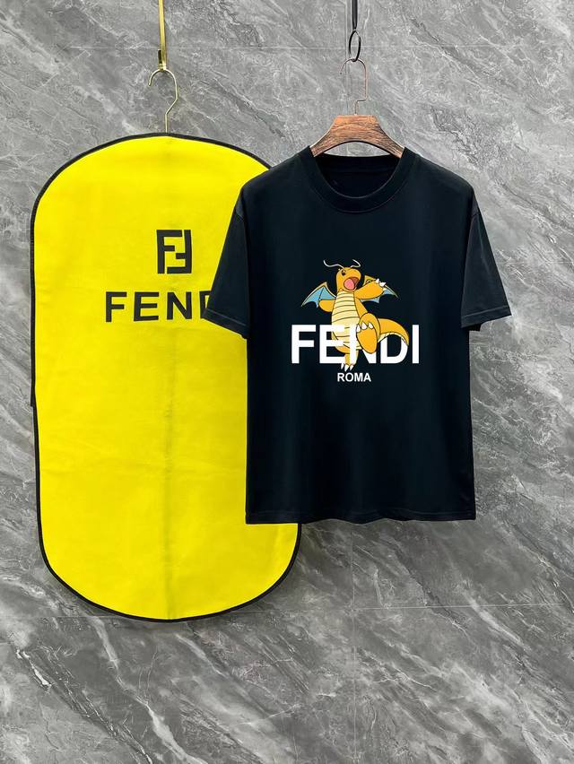 Fendi 2025 Spring/Summer new release, the latest short-sleeved round neck T-shir