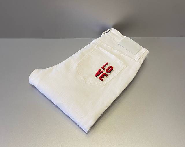 Warren * Noble Women's Pants 3D English Embroidery With Elasticity Size: 26, 27,