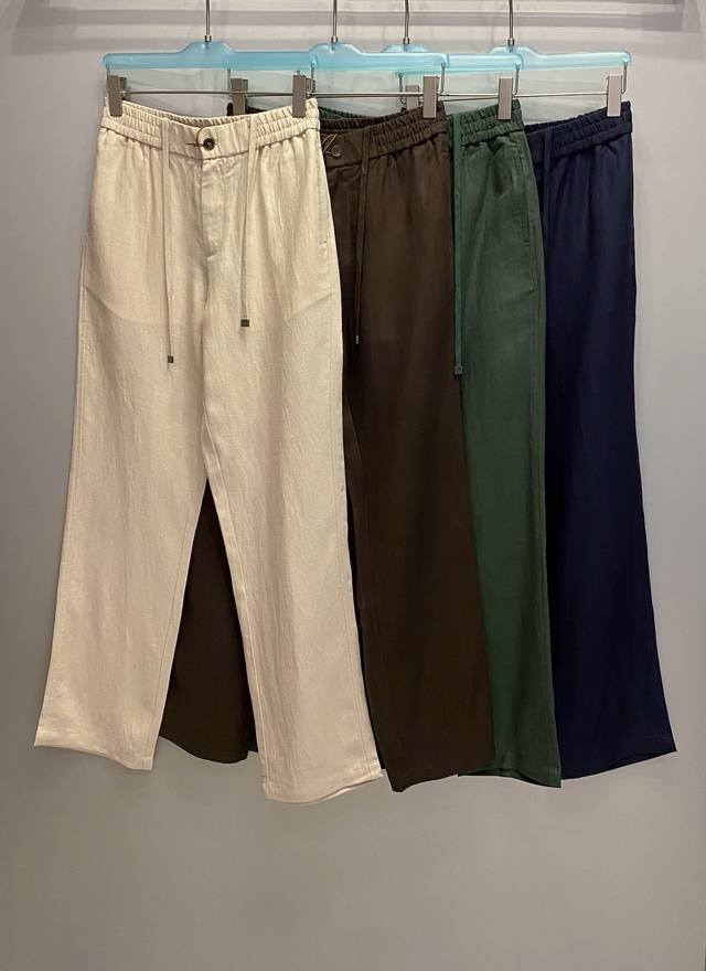 Lp pure linen men's trousers small straight apricot: M, L, Xl, Xxl, Xxxl brown:
