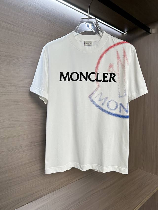 Mon 25Ss summer newest short-sleeved round neck T-shirt. High-end custom design,