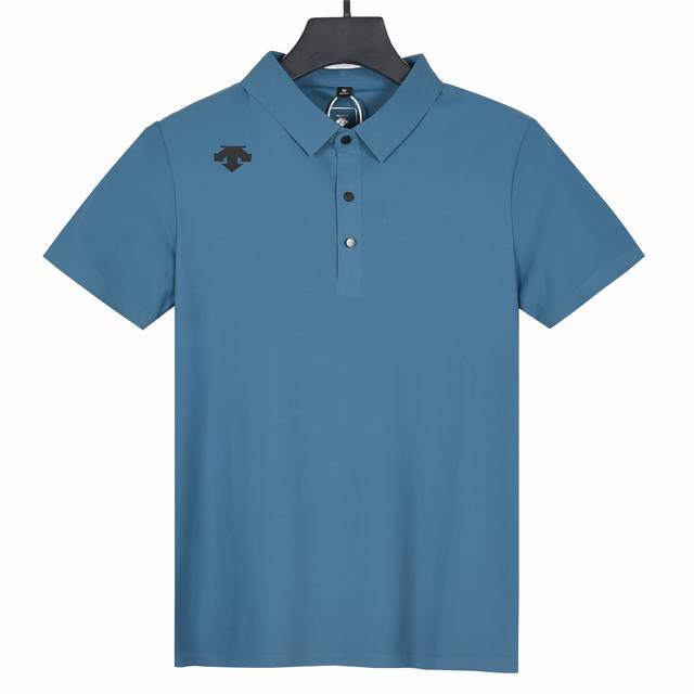 Counter-same style! Descente's new men's ice silk polo shirt with seamless lape