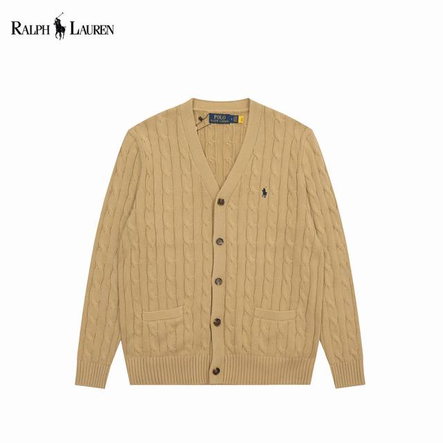Ralph Lauren 25Ss cable-knitted cardigan sweater Ralph Lauren classic basic vers