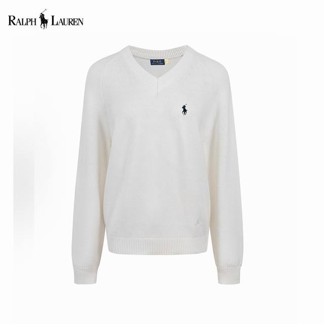 Ralph Lauren 25Fw knitted V-neck sweater DDD. Unisex style with high-density Beh