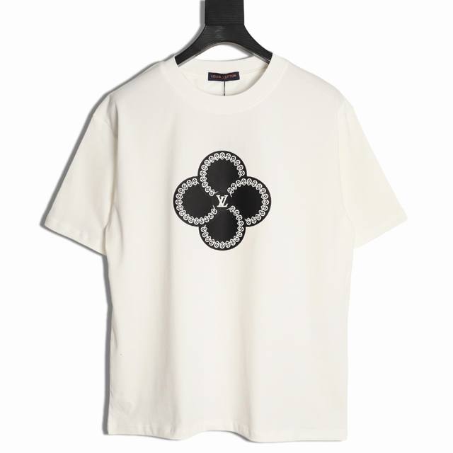 Louis Vuitton Lv 25Ss Four-Leaf Clover Short-Sleeved T-shirt Made from custom 24