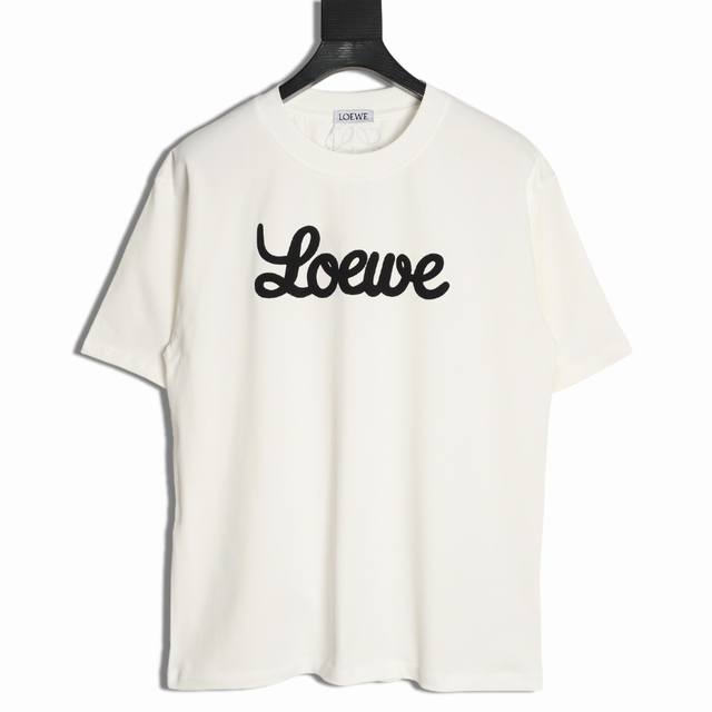 Loewe 25Ss signature short-sleeved T-shirt DDD. Made from custom 240g 26s ultra-