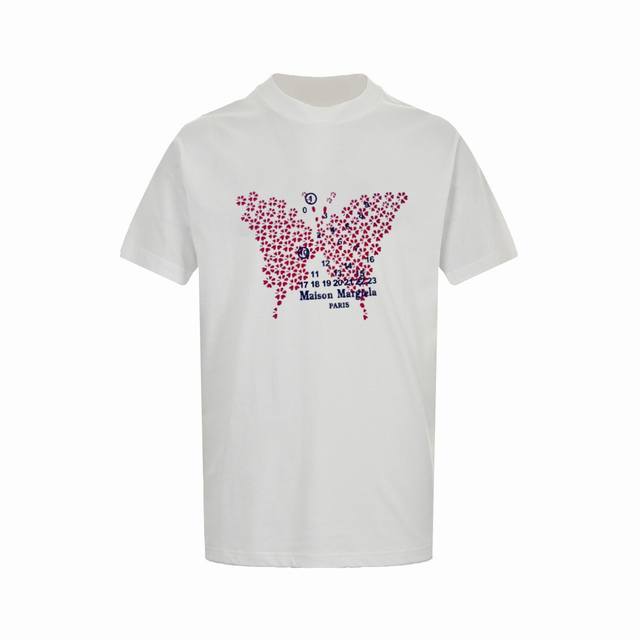 Maison Margiela Mm6 Margiela Butterfly Digital Logo Silicone Short-Sleeved T-shi