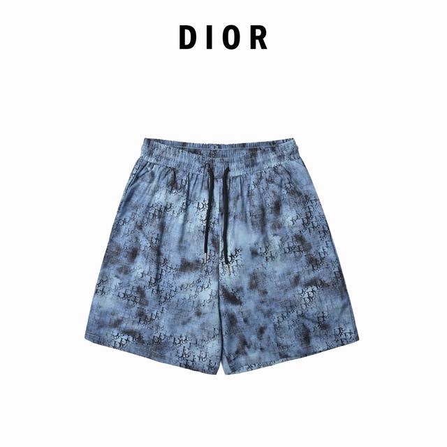 Dior Mottled Beach Shorts Finely crafted woven fabric, custom hardware, fine wor