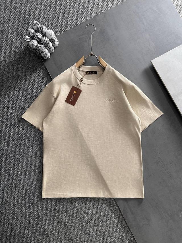 Long-term stock available. Loro Piana LP couple's style unisex short-sleeved rou