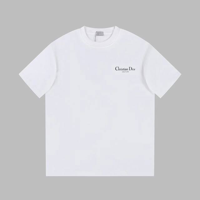 New arrival: Dior front and back printed short T-shirt, 32 count double yarn, 2