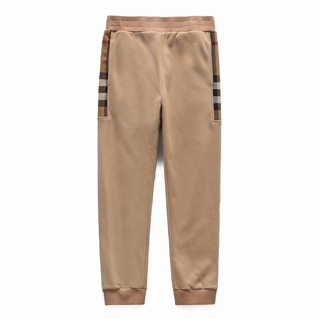 Burberry Aw autumn and winter new classic plaid thickened trousers cuffed pants