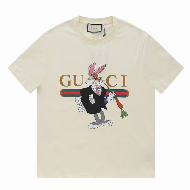 High Quality] Gucci Spring/Summer Letter Logo Short-Sleeved T-Shirt (DDD). Exclu