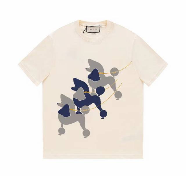 Top quality Gucci new short-sleeved T-shirt, G's new print, simple, fashionable