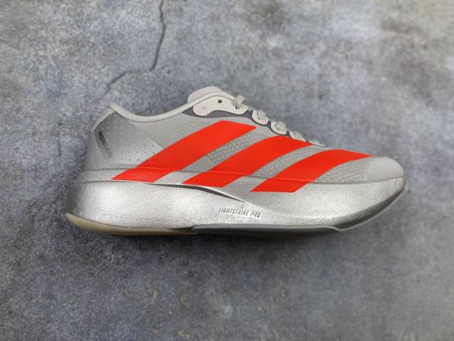 The Adidas Adizero Evo Sl ultra-light, breathable, and cushioned running shoe (D