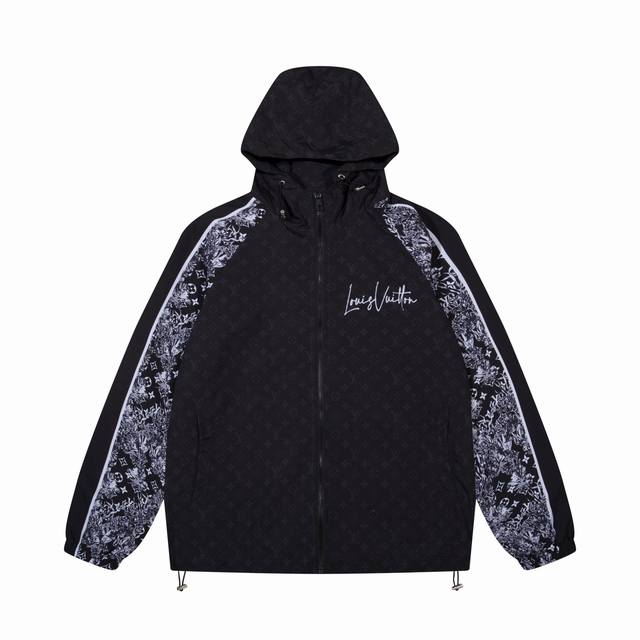 Style: Louis Vuitton pattern patchwork hooded jacket Size: M-Xxxl Full set of a