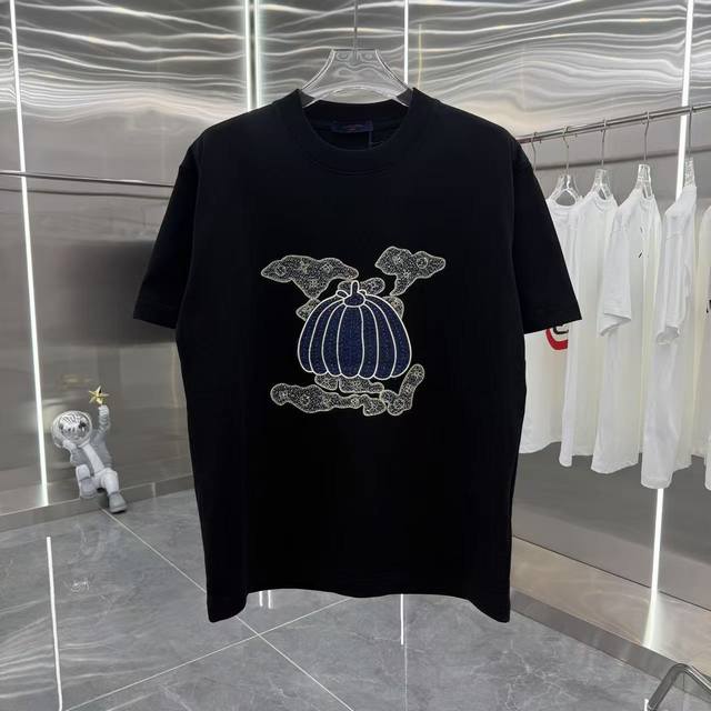 Lv2025 Spring and Autumn new 320g custom fabric round neck short sleeves persona