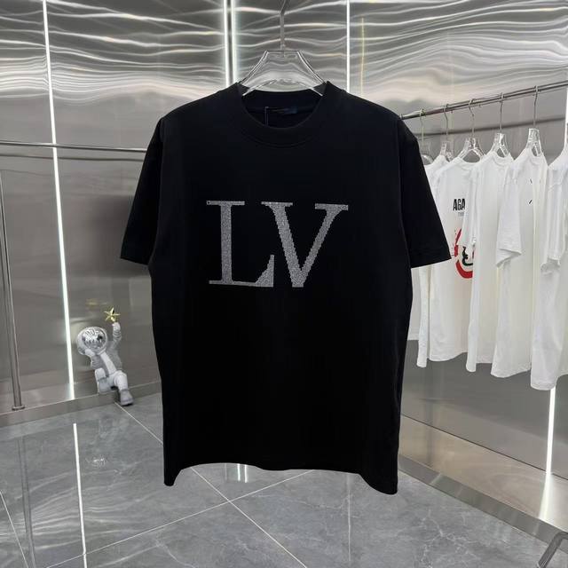 Lv2025 Spring and Autumn new 320g custom fabric round neck short sleeves persona