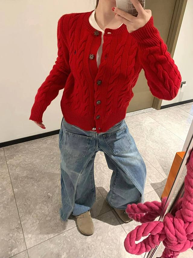 Haute couture thickened version Polo Ralph Lauren's classic twisted cable-knit c