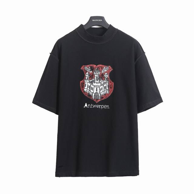 Balenciaga Blcg 25Ss Castle washed, ripped, and distressed short-sleeved T-shirt