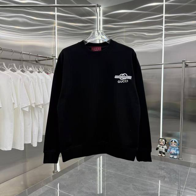Gucci 2025 Autumn/Winter new custom fabric round neck long-sleeved sweatshirt wi