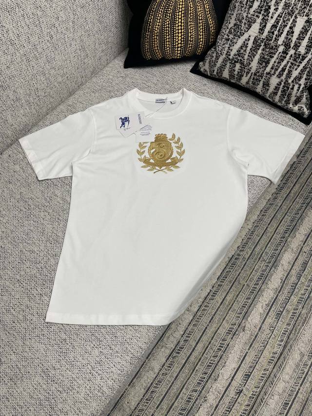 Top-level highest version Burberry Bbr classic heavy embroidered wheat pattern r