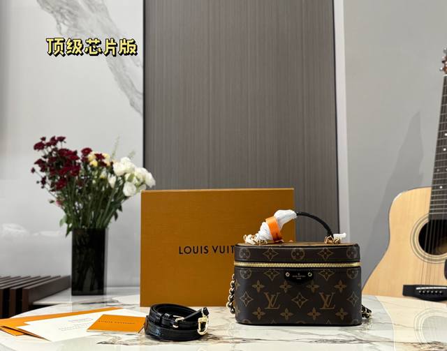 Top-grade original upgraded chip Lv's super-hot Vanity cosmetic bag is a hit! Th